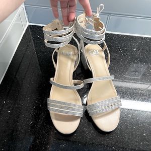 GIanni Bini Elec-tric Rhinestone Strappy Dress Sandals low heels